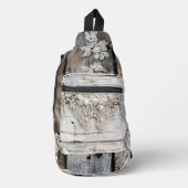 Rustiek hout en Antiek kant Sling Bag (Voorkant)