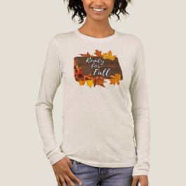 Rustiek Hout en Bladeren Herfst Lange Mouw Shirt