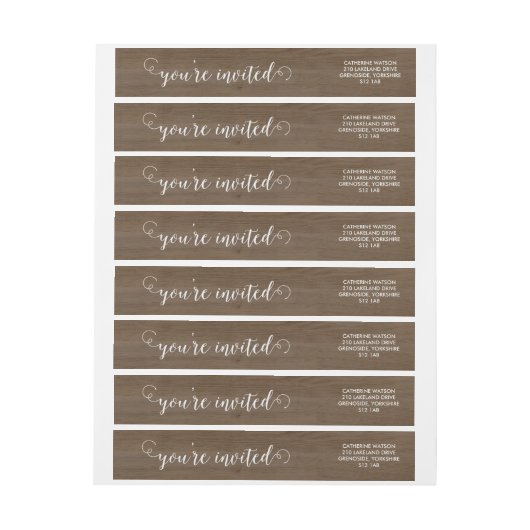 Rustiek hout en kant Wraparound (Vel)