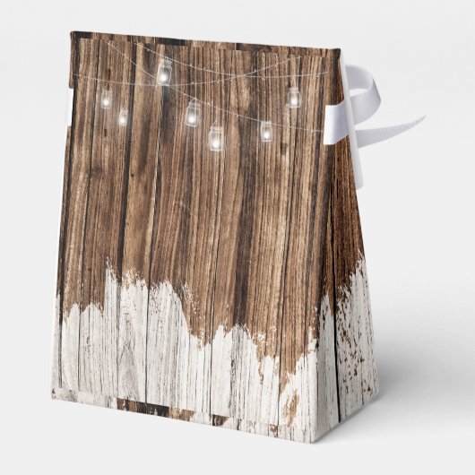 Rustiek hout en lantaarns bedankdoosjes (Achterkant)