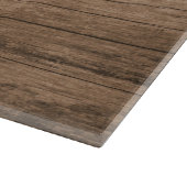 Rustiek Hout en Marmer Familienaam Monogrammed Snijplank (Hoek)