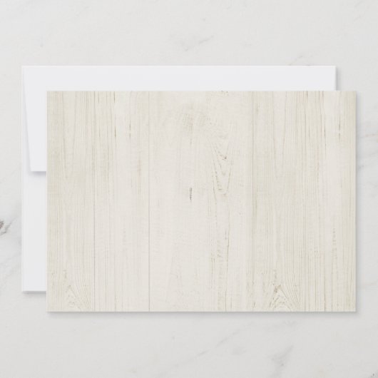 Rustiek hout en String Lights Monogram Initiaal Notitiekaartje (Achterkant)