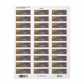 Rustiek Hout en String of Lights Bruiloft Etiket (Full Sheet)