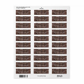 Rustiek hout en string verlichting bruiloft etiket (Full Sheet)