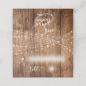 Rustiek hout en verlichting Land bruiloft (Buitenkant ongevouwen)