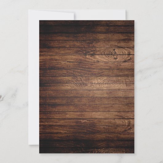 Rustiek Hout en Zonnebloem Save The Date (Achterkant)