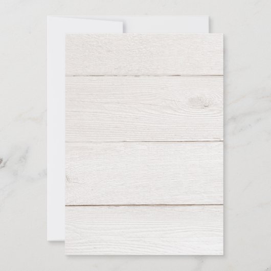 Rustiek hout & Eucalyptus groen bruiloft Kaart (Achterkant)