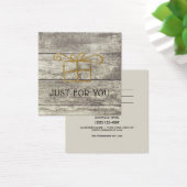 Rustiek Hout Goud Cadeau Kaart Certificaat (Bureau)