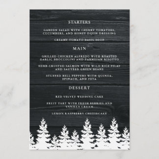 Rustiek Hout Herfst Herfst Winter Trouwtafel Menu