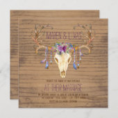 Rustiek Hout Herten Antler Schedel Zuidwestelijke  Kaart (Voorkant / Achterkant)