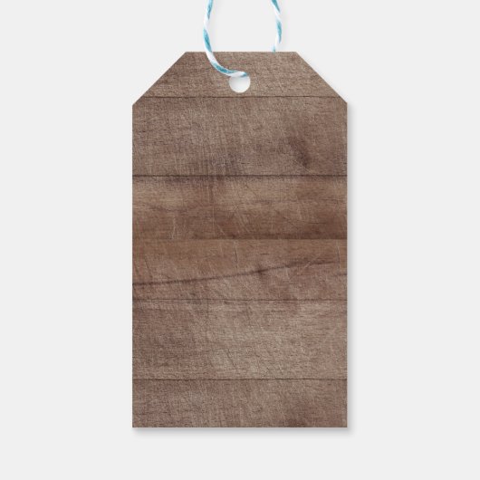 Rustiek Hout  Kant Bevestiging Gift Label Cadeaulabel (Achterkant)
