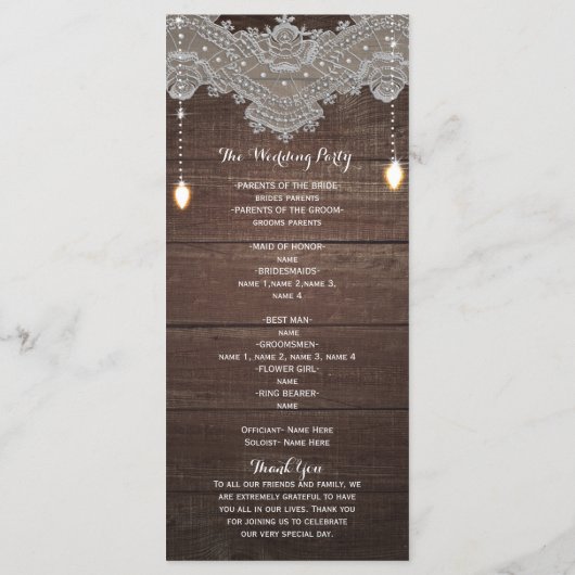 Rustiek Hout &  Kant & Lichten Programma Rack (Achterkant)