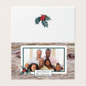 Rustiek Hout Kleine Gevouwen Vakantie Fotokaart Kaart (Buitenkant ongevouwen)