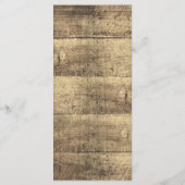 Rustiek Hout  Land Aangepaste Bruiloft Menu (Achterkant)