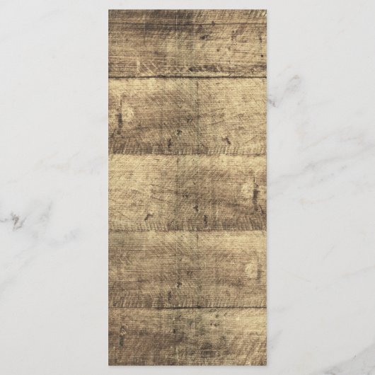 Rustiek Hout  Land Aangepaste Bruiloft Programma (Achterkant)