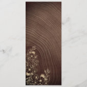 Rustiek Hout Land Bruiloft Menu (Achterkant)