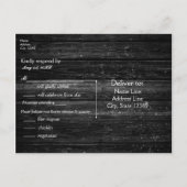 Rustiek Hout & Lichten Bloemgewei Boho RSVP Uitnodiging Briefkaart (Achterkant)