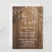 Rustiek Hout & Lichtjes Om Te Hebben en Te Houden Kaart (Voorkant)