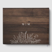 Rustiek Hout Look String Lights Wedding Gastenboek (Achterkant)