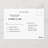 Rustiek Hout Marine Blauw Blush Roze Geometrische  Briefkaart (Achterkant)