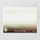 Rustiek hout Mason Jar String Lights Boom Recept Briefkaart (Achterkant)