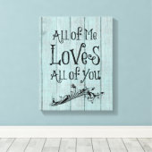 Rustiek Hout met Liefde Quote Canvas Afdruk (Insitu (Houten vloer))
