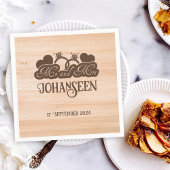 Rustiek hout Mr en Mrs Elegant Boerderij Bruiloft Servet