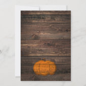 Rustiek Hout Pompoen & Sterren Halloween Uitnodigi Kaart (Achterkant)