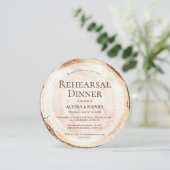 Rustiek Hout repetitie diner Unieke bruiloft Kaart (Staand voorkant)