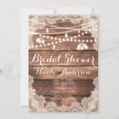 Rustiek Hout Romantisch Kant Mason Jars Vrijgezell Kaart (Voorkant)