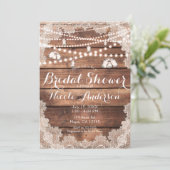 Rustiek Hout Romantisch Kant Mason Jars Vrijgezell Kaart (Staand voorkant)