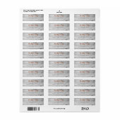 Rustiek hout rood script Kerst terug adres Etiket (Full Sheet)