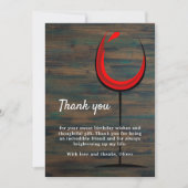 Rustiek Hout Rood Wijnglas 60e Verjaardag Bedankkaart (Voorkant)