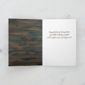 Rustiek Hout Rood Wijnglas 60e Verjaardag Kaart (Binnen)