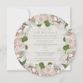 Rustiek Hout Roos Babys Adem Bloemen Ronde Krans Kaart (Voorkant)