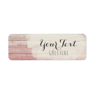 Rustiek hout roze ombre shabby cottage chic etiket