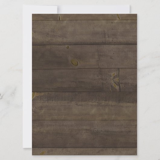 Rustiek Hout Rozen Bloemen String Lights Afstudere Aankondiging (Achterkant)