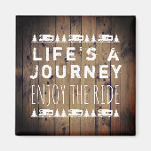 Rustiek Hout RV Camper Wanderlust Quote Magneet (Voorkant)