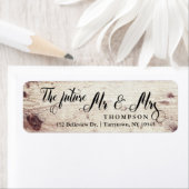 Rustiek Hout Script De toekomst Mr en Mrs Etiket (Insitu)