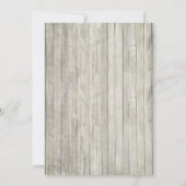 Rustiek Hout Script String Lights Strand Bruiloft Kaart (Achterkant)