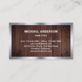 Rustiek Hout Staal Hand Vliegtuig Handyman Carpent Visitekaartje (Achterkant)