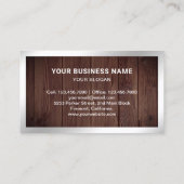 Rustiek Hout Staal Rooftop Zonnepanelen Visitekaartje (Achterkant)