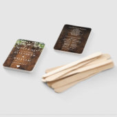 Rustiek Hout String Lights Greenery Wedding Progra Handwaaier (Niet-gemonteerd)