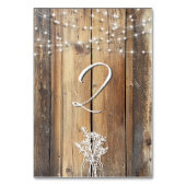 Rustiek Hout String Lights Mason Jar Elegant Favor Kaart (Voorkant)