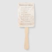 Rustiek Hout Trouwdag Tijdlijn Souvenir Handwaaier (Voorkant)