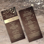Rustiek Hout Trouwprogramma met String Lights Programma