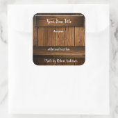 Rustiek hout Uw product SQ Product Label (Tas)