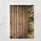 rustiek hout western Camo bruiloft repetitie diner Kaart (Achterkant)