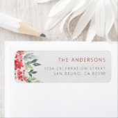 Rustiek Hout & Winter Bloemen Retouradres Etiket (Insitu)