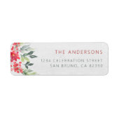 Rustiek Hout & Winter Bloemen Retouradres Etiket (Voorkant)